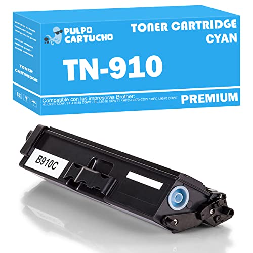 Pulpo Cartucho - Toner TN910 Cyan Compatible con Brother...