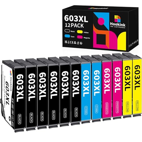 Hookink 603XL Cartuchos de Tinta Compatible para Tinta Epson...