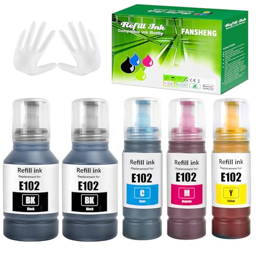 FANSHENG 102 Tinta Compatible con Epson 102 Botellas de...