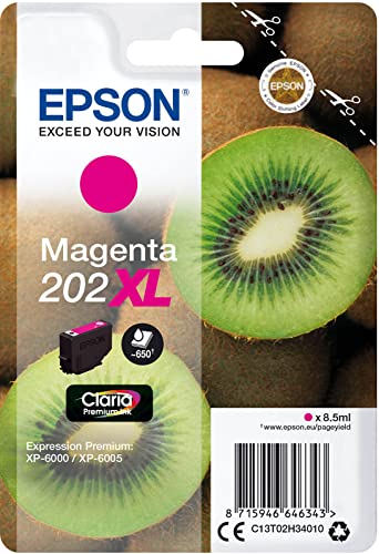 Epson Kiwi Singlepack Magenta 202XL Claria Premium Ink -...