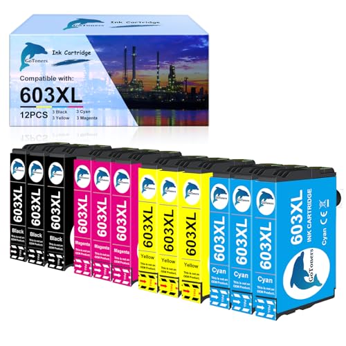 GoToners 603XL Cartucho de Tinta Compatible con 603XL 603 XL...