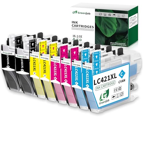 Greenjob LC421XL Cartucho de Tinta Compatible con Brother...