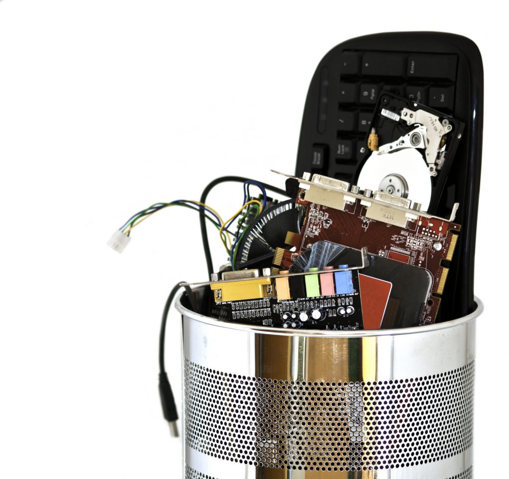 metal trash can containing computer waste fJZTosAO 1 copia