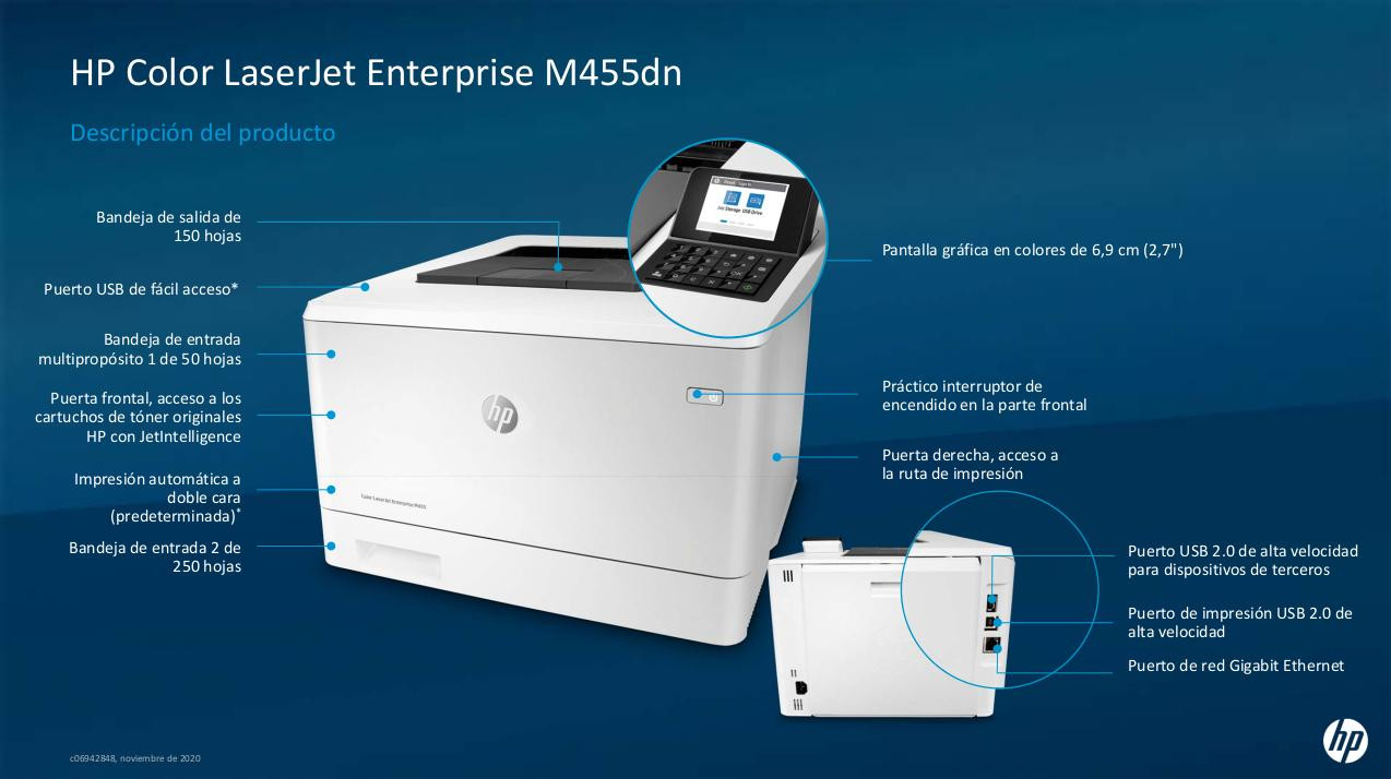 Hp color laserjet pro m455dn обзор