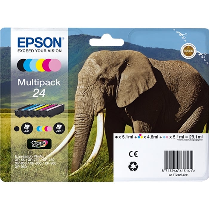 epson-t2428-24-pack-de-6-cartuchos-de-tinta-originales-c13t24284011 para la impresora Epson Expression Photo XP-65