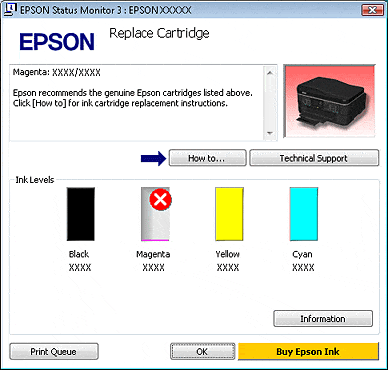 Impresión temporal con tinta negra cuando se agoten los cartuchos de colores epson