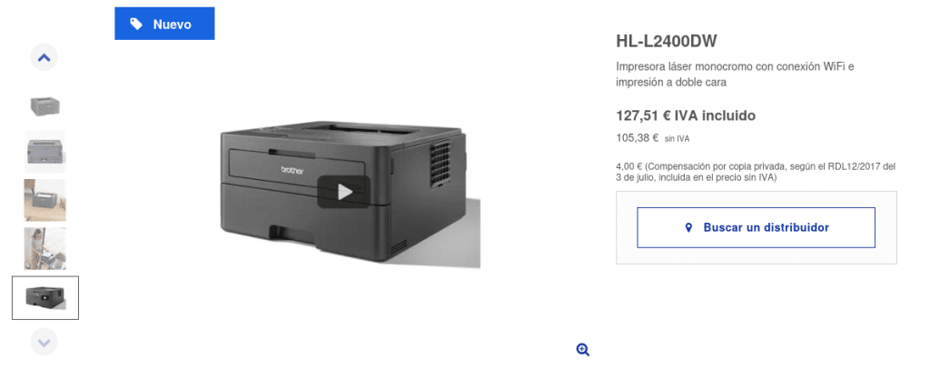 Brother HLL2400DW Láser Monocromo Wifi Duplex - Impresora