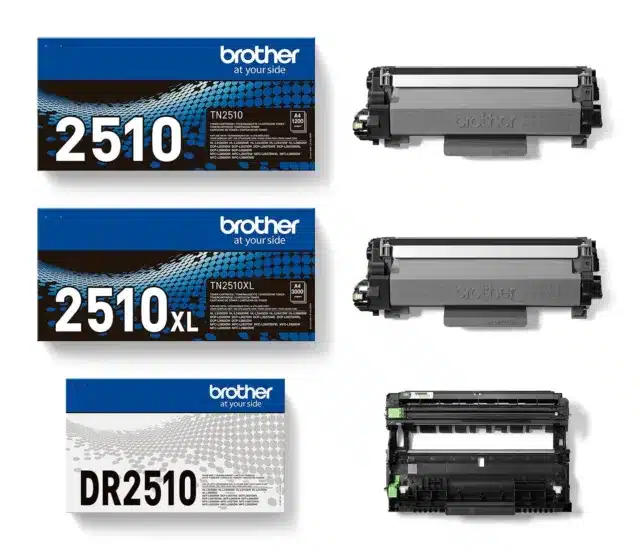 toner tn2510, tn2510xl y tambor DR2510 para las impresoras Brother MFC-L2860DW