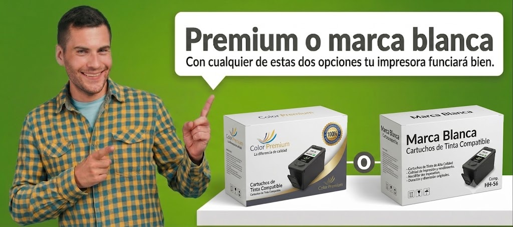HP 56 Cartucho de tinta compatible PREMIUM y marca blanca con hp C6656AE